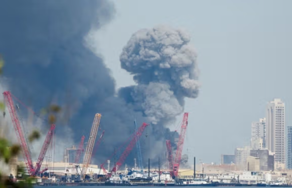 Powerful explosions and thick smoke rise over Tehran skyline as conflict intensifies, with fires burning across multiple city districts during escalating military strikes. Iran Israel Conflict Live Updates showing explosions over Tehran skyline